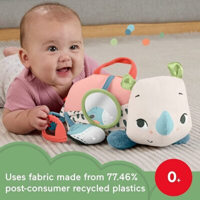 Fisher-Price Newborn Toy Planet Friends Tummy Time Roaming Rhino Plush