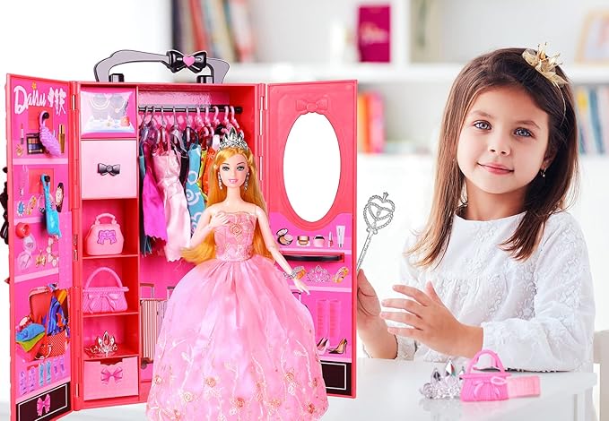 UCanaan Girl Doll and Closet Set with Doll Clothes and Accessories UCanaan Girl Doll and Closet Set with Doll Clothes and Accessories