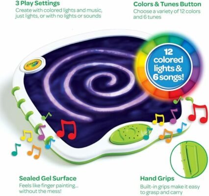 Crayola Toddler Touch Musical Sensory Light Up Drawing Pad