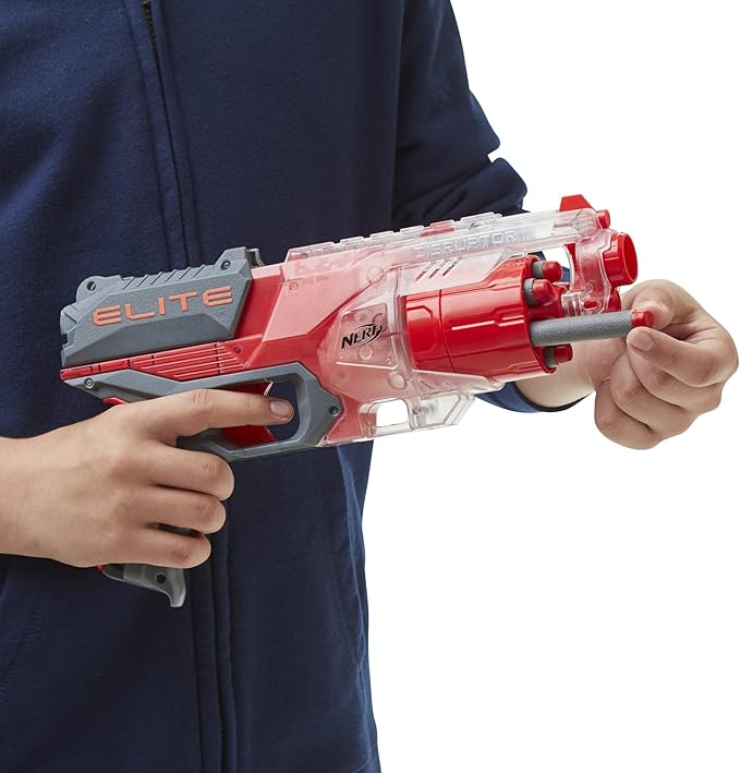 NERF Elite Disrupter Blaster 6 Dart Rotating Drum Slam Fire NERF Elite Disrupter Blaster 6 Dart Rotating Drum Slam Fire