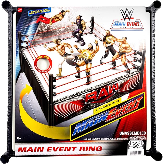 Mattel WWE Superstar Ring with Labels Main Event & RAW Mattel WWE Superstar Ring with Labels Main Event & RAW