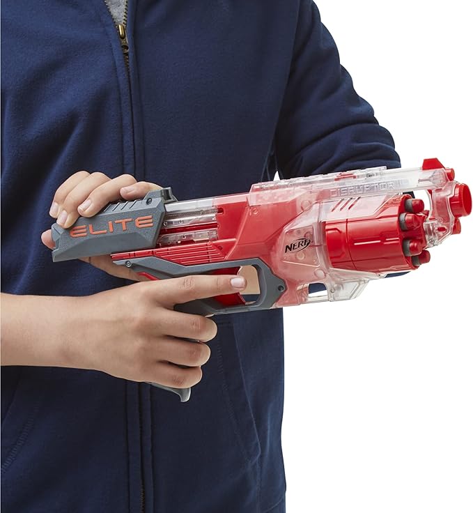 NERF Elite Disrupter Blaster 6 Dart Rotating Drum Slam Fire NERF Elite Disrupter Blaster 6 Dart Rotating Drum Slam Fire