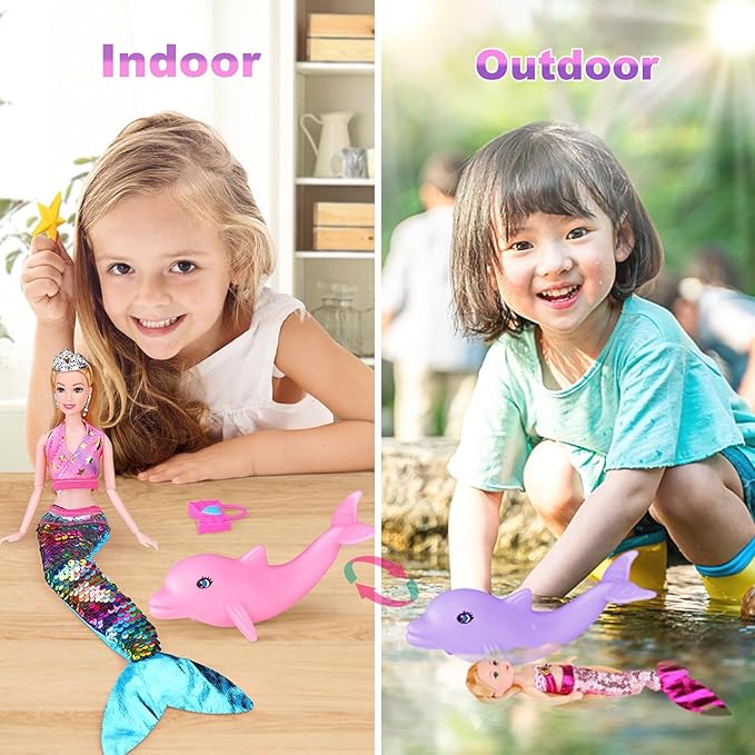 Baljinder Magical Mermaid Dolls with Little Mermaid Water Swimming Playset Baljinder Magical Mermaid Dolls with Little Mermaid Water Swimming Playset