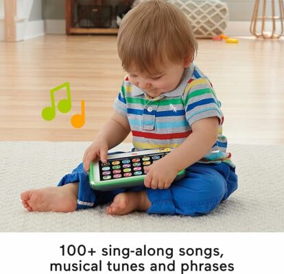 Fisher-Price Toddler Learning Toy Tablet Pretend Computer with Music & Lights