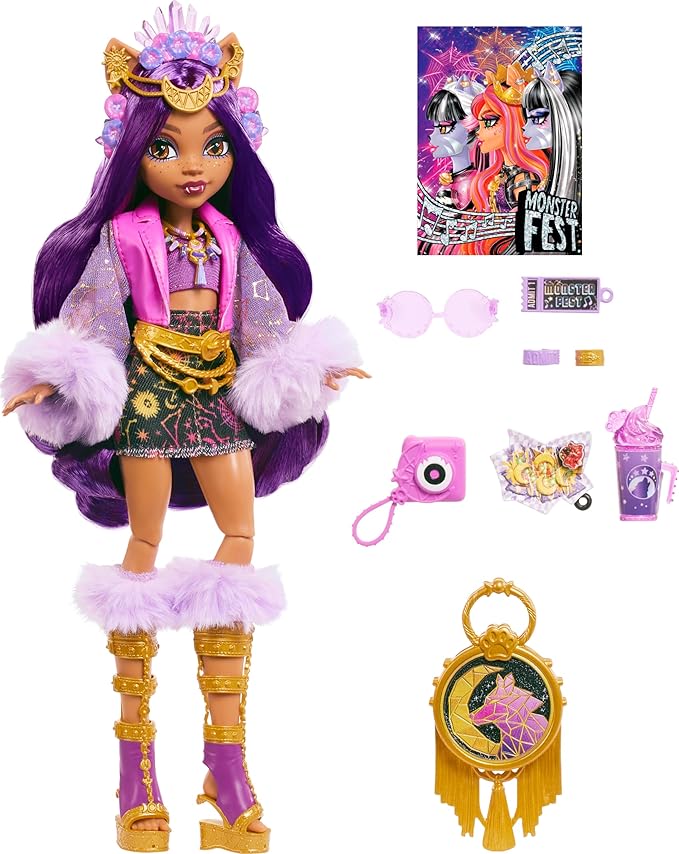 Monster High Monster Fest Doll Clawdeen Wolf with Glam Outfit Monster High Monster Fest Doll Clawdeen Wolf with Glam Outfit