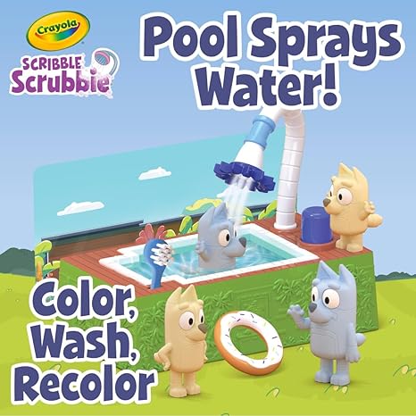 Crayola Scribble Scrubbies Bluey Poolside Playset Crayola Scribble Scrubbies Bluey Poolside Playset