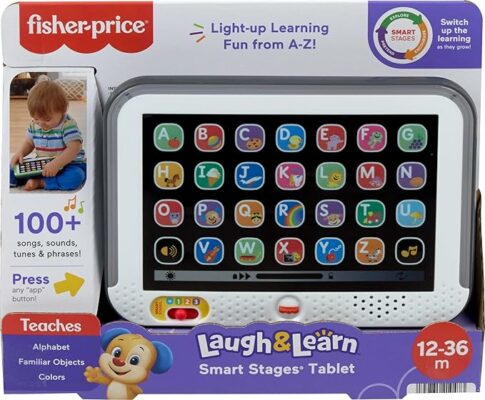 Fisher-Price Toddler Learning Toy Tablet Pretend Computer with Music & Lights