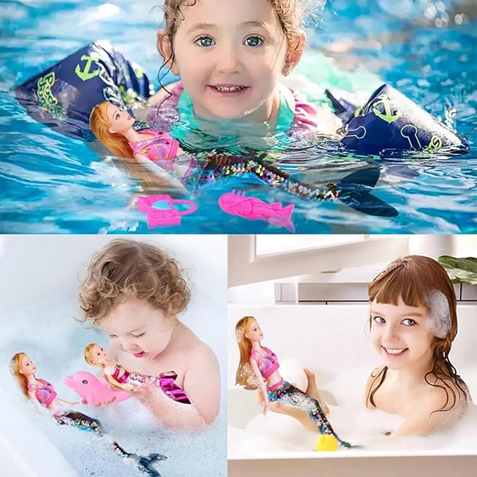 Baljinder Magical Mermaid Dolls with Little Mermaid Water Swimming Playset Baljinder Magical Mermaid Dolls with Little Mermaid Water Swimming Playset