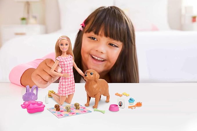Barbie Doll & Pets Set with 3 Newborn Puppies Barbie Doll & Pets Set with 3 Newborn Puppies
