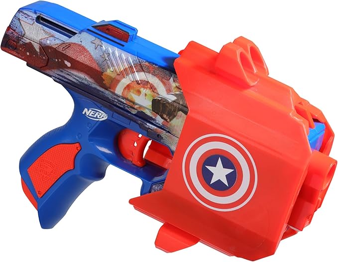 Nerf Marvel Captain America Dart Blaster 10 Elite Darts Nerf Marvel Captain America Dart Blaster 10 Elite Darts