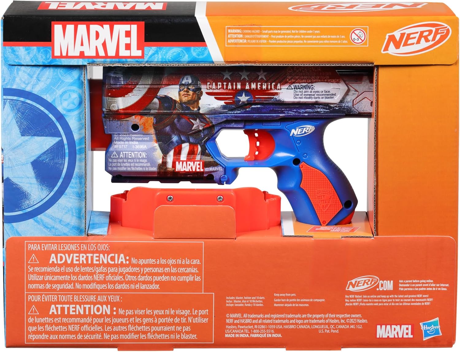 Nerf Marvel Captain America Dart Blaster 10 Elite Darts Nerf Marvel Captain America Dart Blaster 10 Elite Darts