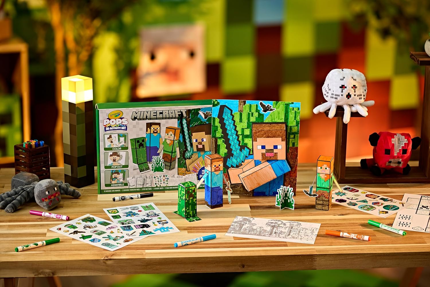 Crayola Minecraft POPs 3D Art Kit for Kids Crayola Minecraft POPs 3D Art Kit for Kids