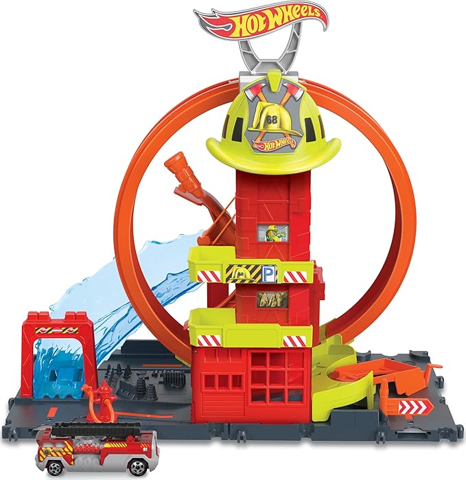 Hot Wheels City with 1 Toy Car Kid Powered Elevator