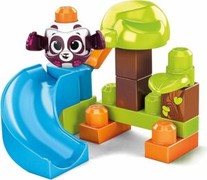Mega Bloks Peek A Blocks Panda Slide with Big Building Blocks