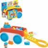 MEGA BLOKS Building Toy Set Block Spinning Wagon with 20 Pieces and Storage