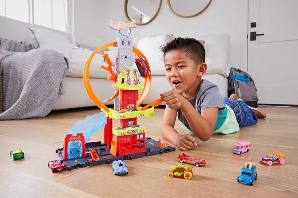 Hot Wheels City with 1 Toy Car Kid Powered Elevator