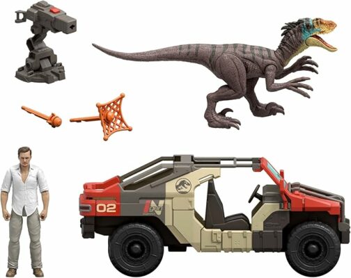 Jurassic World Rebirth Vehicle with 1 Human & 1 Dinosaur Figure