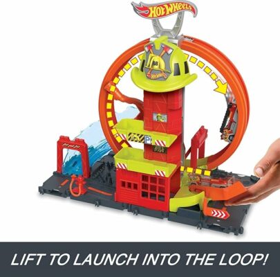 Hot Wheels City with 1 Toy Car Kid Powered Elevator