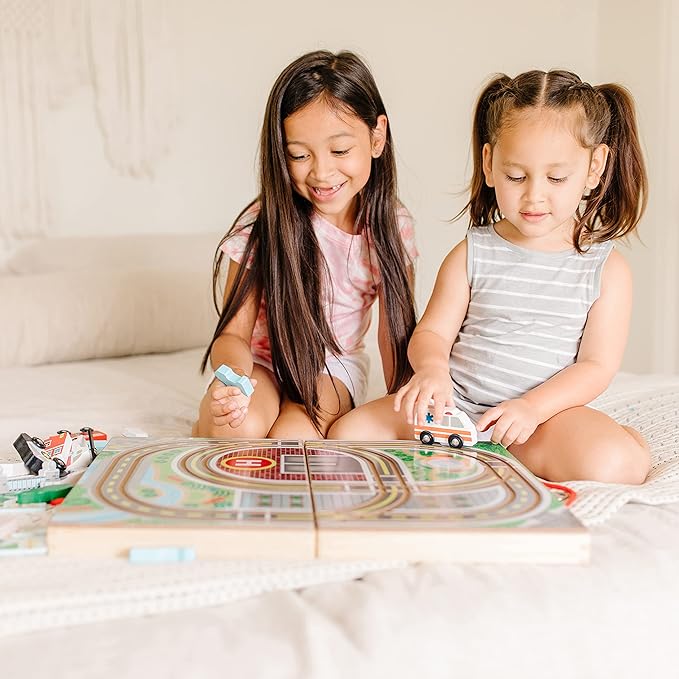 Melissa & Doug 18-Piece Wooden Take Along Tabletop Town Melissa & Doug 18-Piece Wooden Take Along Tabletop Town