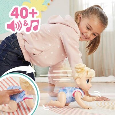 Baby Alive Crawl 'n Play Harper Hugs Electronic Crawling Baby Doll Set