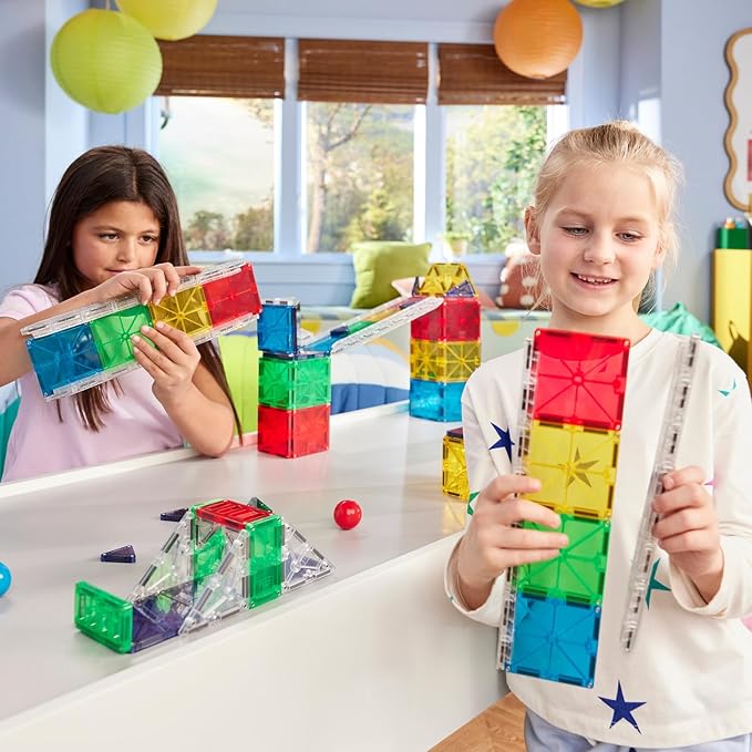 MAGNA TILES Rail Racers Deluxe 90 Piece Magnetic Construction Set MAGNA TILES Rail Racers Deluxe 90 Piece Magnetic Construction Set