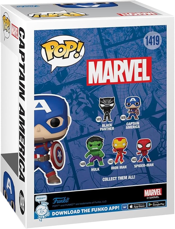 Funko Pop Marvel Captain America Figure Funko Pop Marvel Captain America Figure
