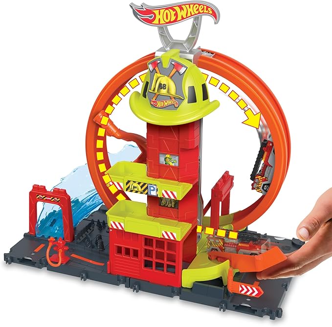 Hot Wheels City with 1 Toy Car Kid Powered Elevator Hot Wheels City with 1 Toy Car Kid Powered Elevator