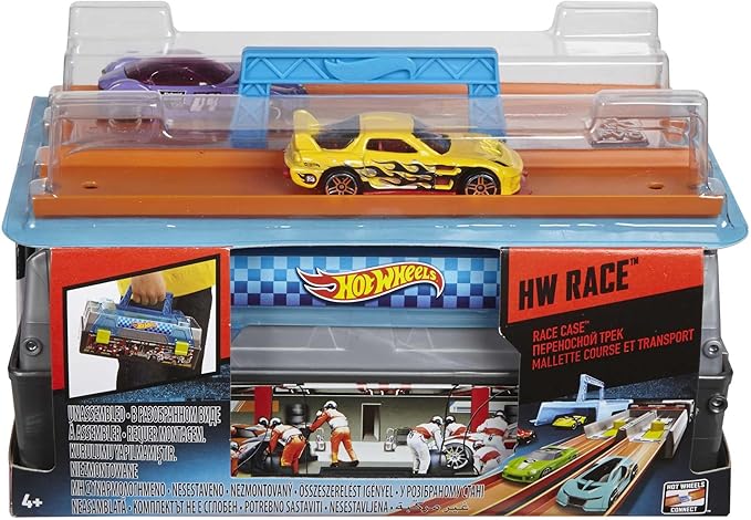 Hot Wheels Toy Cars & Track Set Race Case Playset with 2 Vehicles in Scale Hot Wheels Toy Cars & Track Set Race Case Playset with 2 Vehicles in Scale