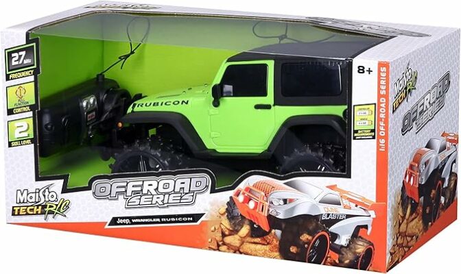 Maisto Tech R/C Off Road Jeep Wrangler Rubicon Black