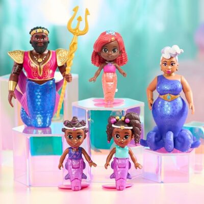 Disney Junior Ariel Royal Family 6 Piece Color Change Mermaid Figure Set