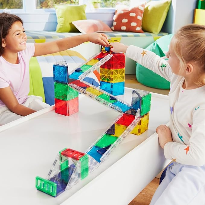 MAGNA TILES Rail Racers Deluxe 90 Piece Magnetic Construction Set MAGNA TILES Rail Racers Deluxe 90 Piece Magnetic Construction Set