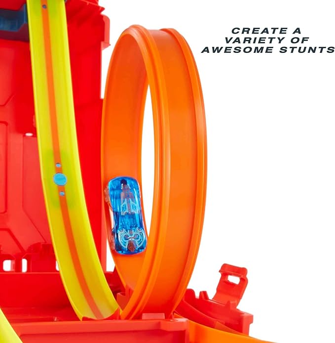 Hot Wheels Toy Car Set Track Builder Unlimited Playset Fuel Can Stunt Box Hot Wheels Toy Car Set Track Builder Unlimited Playset Fuel Can Stunt Box