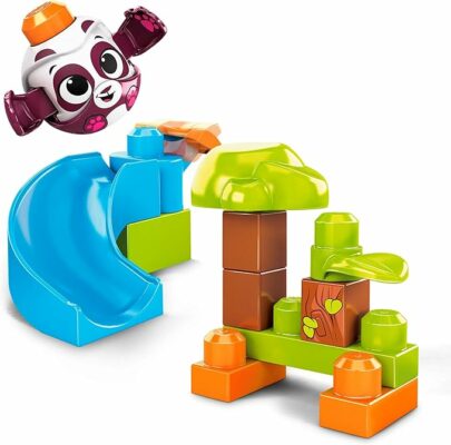 Mega Bloks Peek A Blocks Panda Slide with Big Building Blocks
