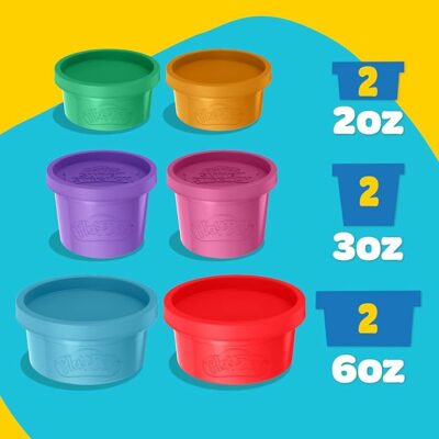 Play-Doh 6 Variety Compounds Super Stretch Play Foam