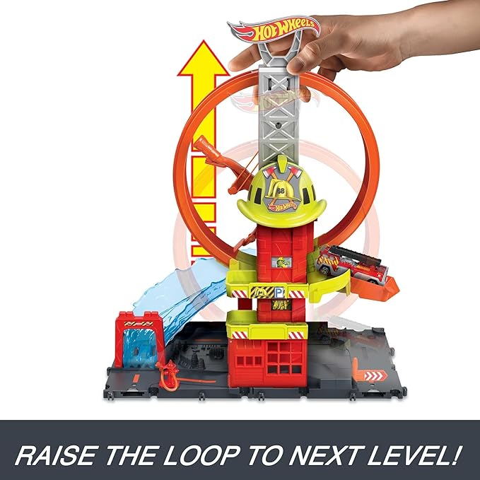 Hot Wheels City with 1 Toy Car Kid Powered Elevator Hot Wheels City with 1 Toy Car Kid Powered Elevator