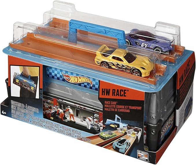 Hot Wheels Toy Cars & Track Set Race Case Playset with 2 Vehicles in Scale Hot Wheels Toy Cars & Track Set Race Case Playset with 2 Vehicles in Scale