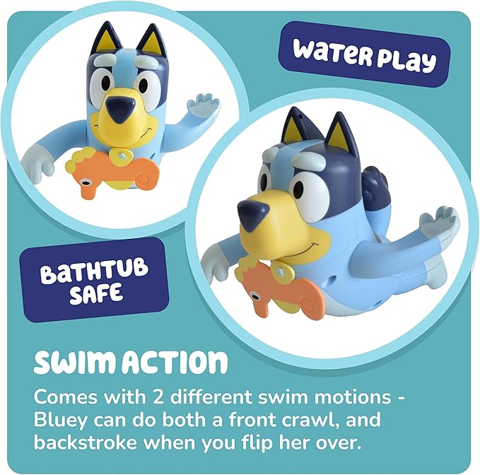 TOMY Toomies Swimming Bluey Bath Toy with Seahorse TOMY Toomies Swimming Bluey Bath Toy with Seahorse