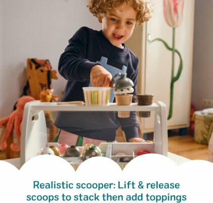 Melissa & Doug Wooden Scoop & Serve Ice Cream Counter