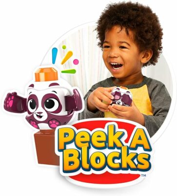 Mega Bloks Peek A Blocks Panda Slide with Big Building Blocks