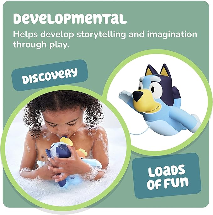 TOMY Toomies Swimming Bluey Bath Toy with Seahorse TOMY Toomies Swimming Bluey Bath Toy with Seahorse