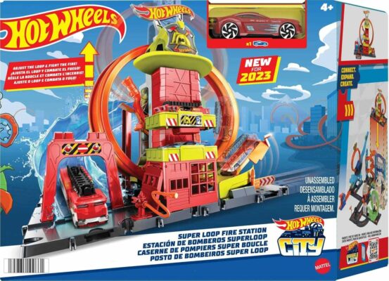 Hot Wheels City with 1 Toy Car Kid Powered Elevator