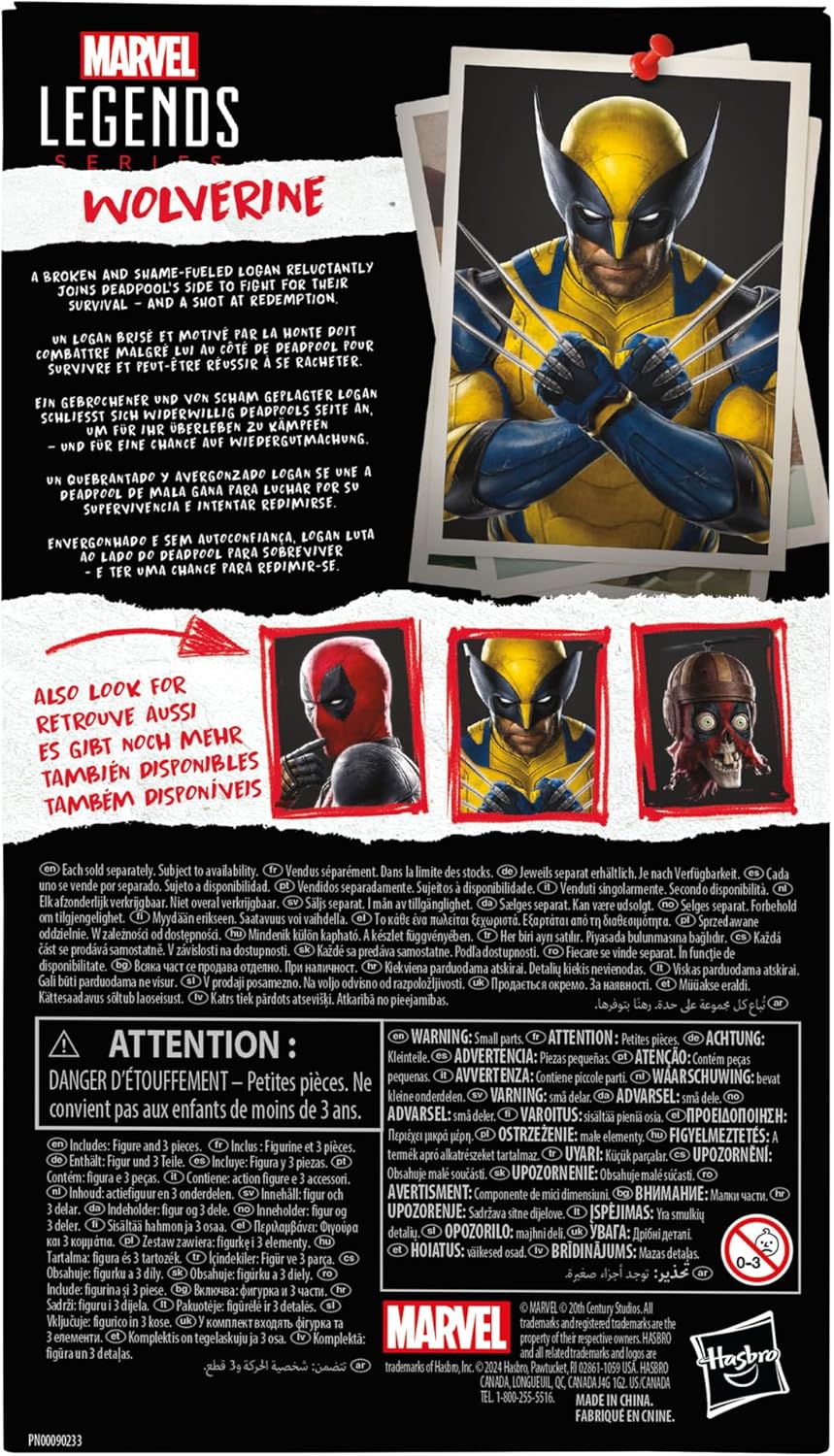 Marvel Legends Series Deadpool & Wolverine Action Figure Marvel Legends Series Deadpool & Wolverine Action Figure