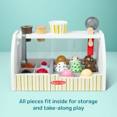 Melissa & Doug Wooden Scoop & Serve Ice Cream Counter