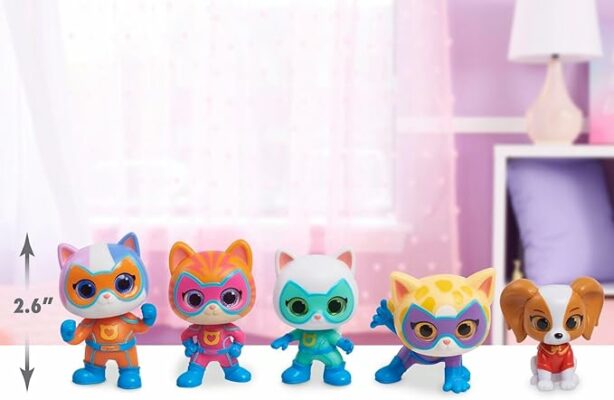 Disney Junior SuperKitties Hero Squad 5 Piece Figure Set