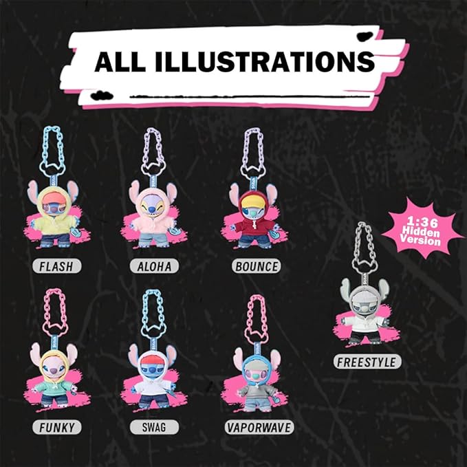 Disney Stitch GenZ Street Collection Vinyl Plush Pendant Surprise Box Figure Disney Stitch GenZ Street Collection Vinyl Plush Pendant Surprise Box Figure