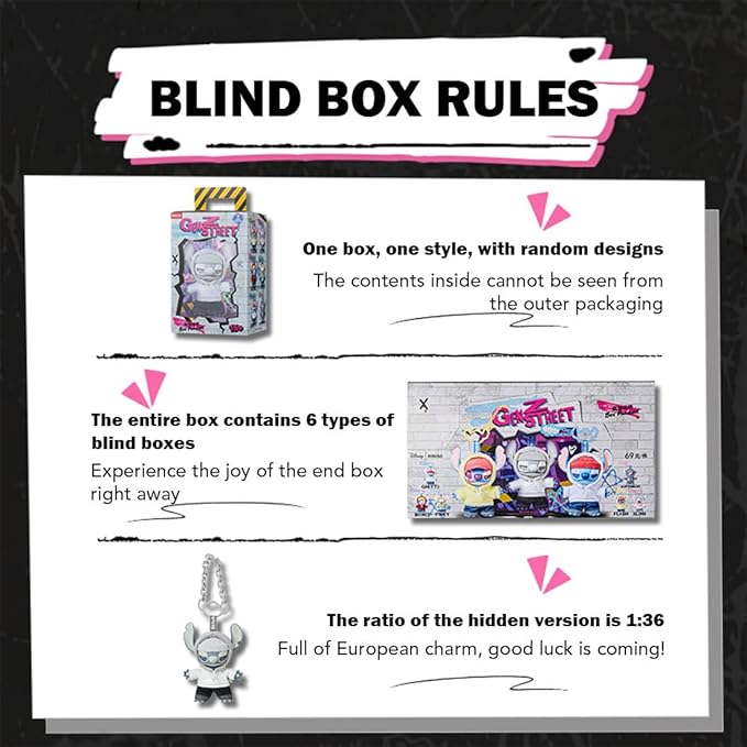 Disney Stitch GenZ Street Collection Vinyl Plush Pendant Surprise Box Figure Disney Stitch GenZ Street Collection Vinyl Plush Pendant Surprise Box Figure