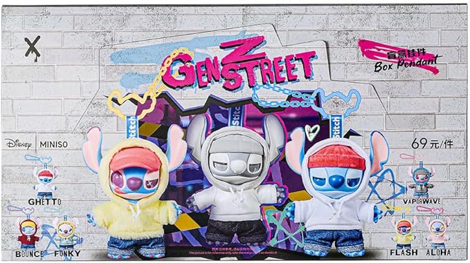 Disney Stitch GenZ Street Collection Vinyl Plush Pendant Surprise Box Figure