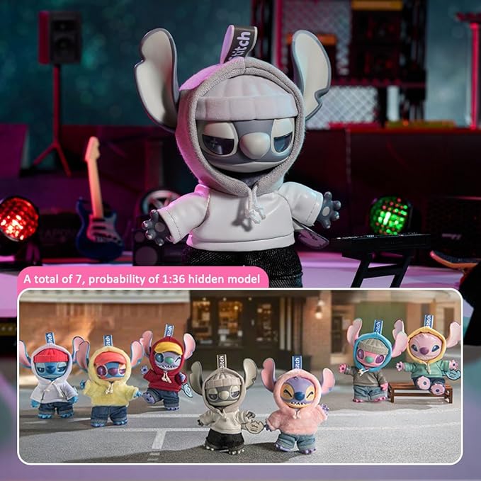 Disney Stitch GenZ Street Collection Vinyl Plush Pendant Surprise Box Figure Disney Stitch GenZ Street Collection Vinyl Plush Pendant Surprise Box Figure