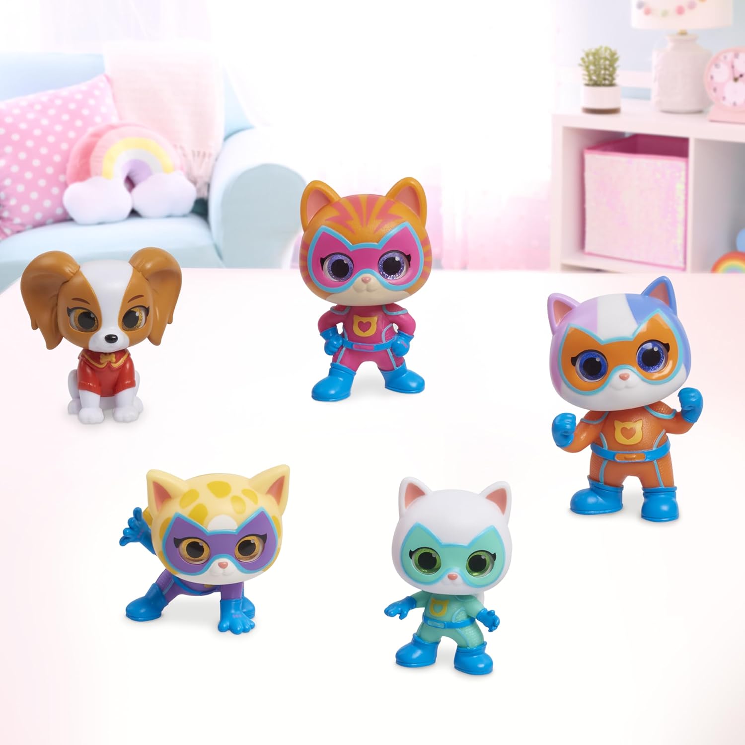 Disney Junior SuperKitties Hero Squad 5 Piece Figure Set Disney Junior SuperKitties Hero Squad 5 Piece Figure Set