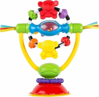 Playgro Baby High Chair Spinning Toy with Rattle and Suction Cup